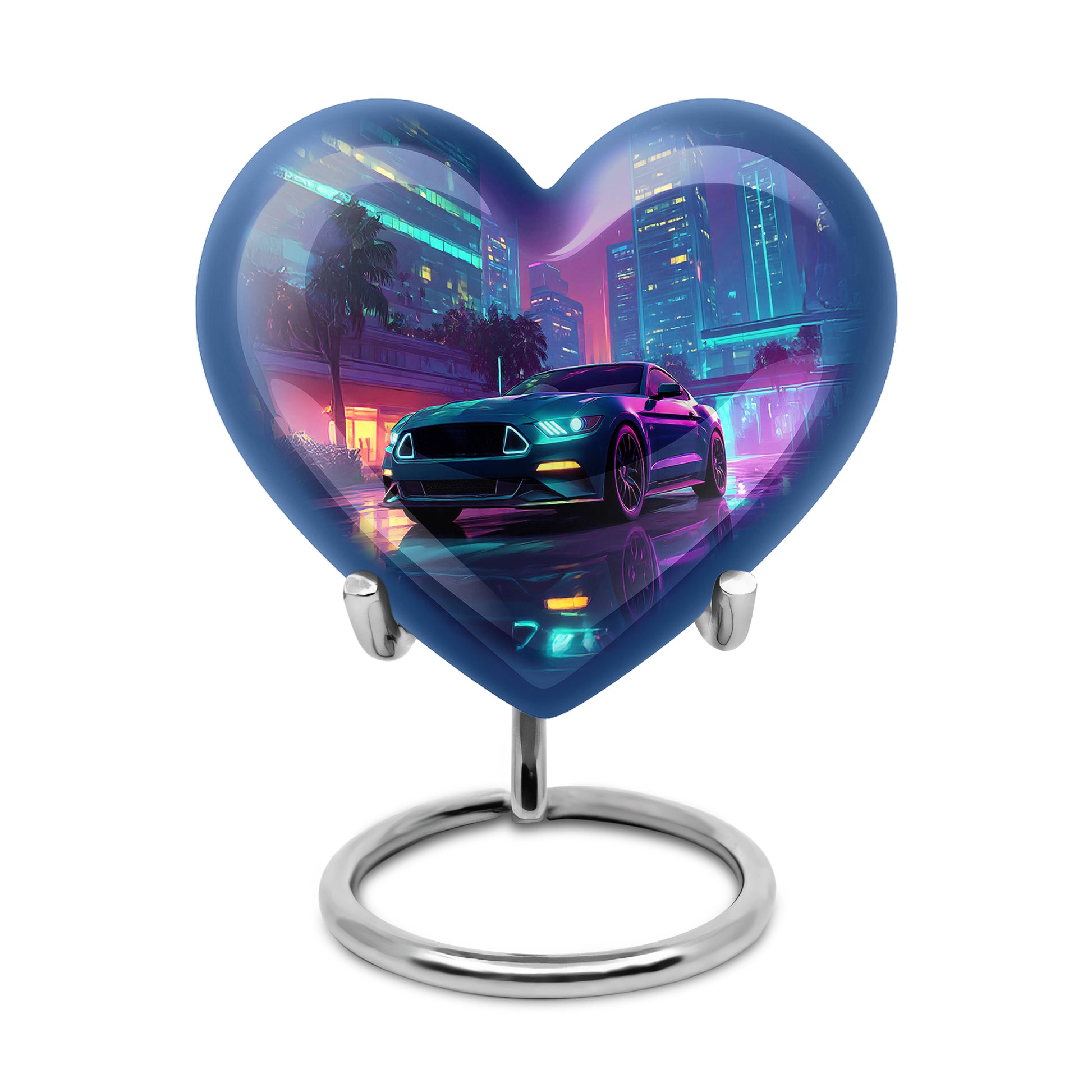 Personalized Car Cremation Urns - Soothing Blue 10-inch, 200 cu in - Karyliz