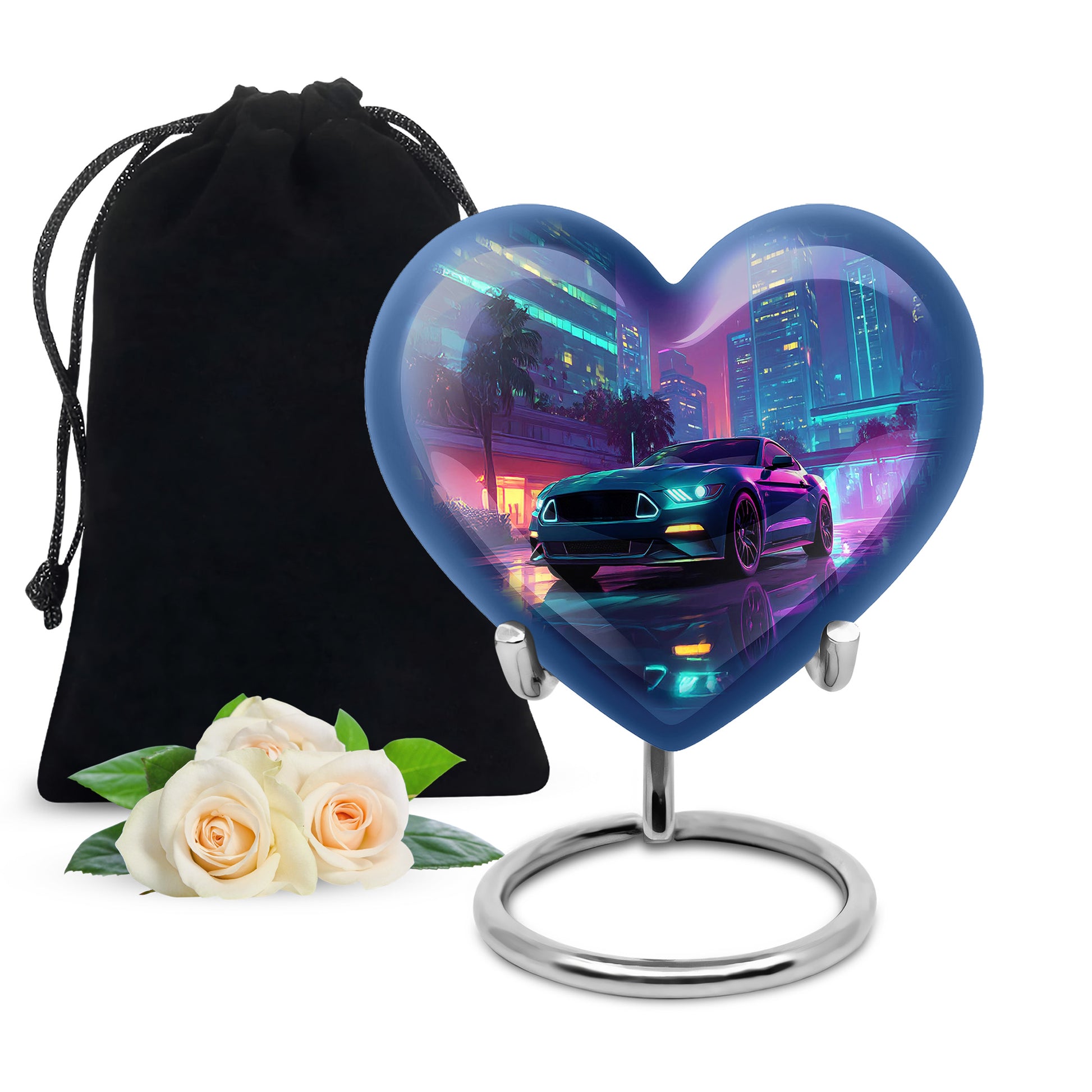 Neon City Memorial Urn For Cremation - Neon Muscle Urn For Men & Women