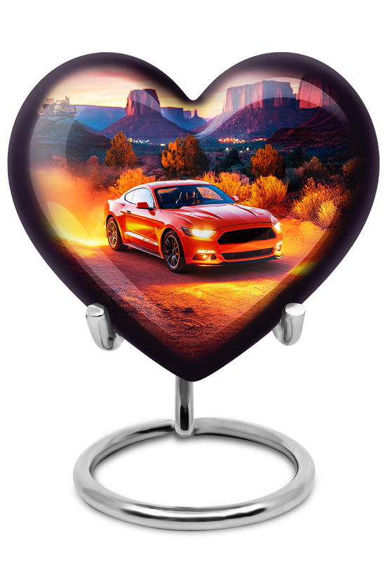Red Sacred Car Cremation Urns for Human Ashes - 10-inch, 200 cu in - Karyliz