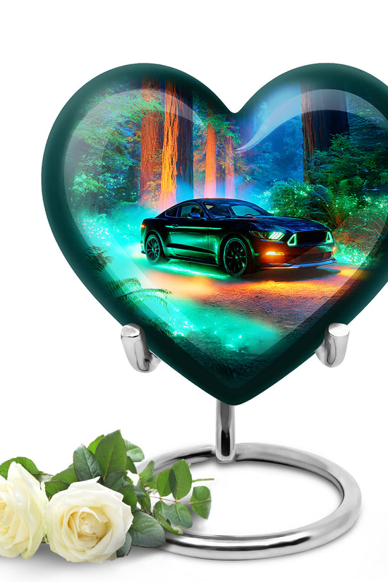 Blue Beloved Car Cremation Urns for Human Ashes - 10-inch, 200 cu in - Karyliz