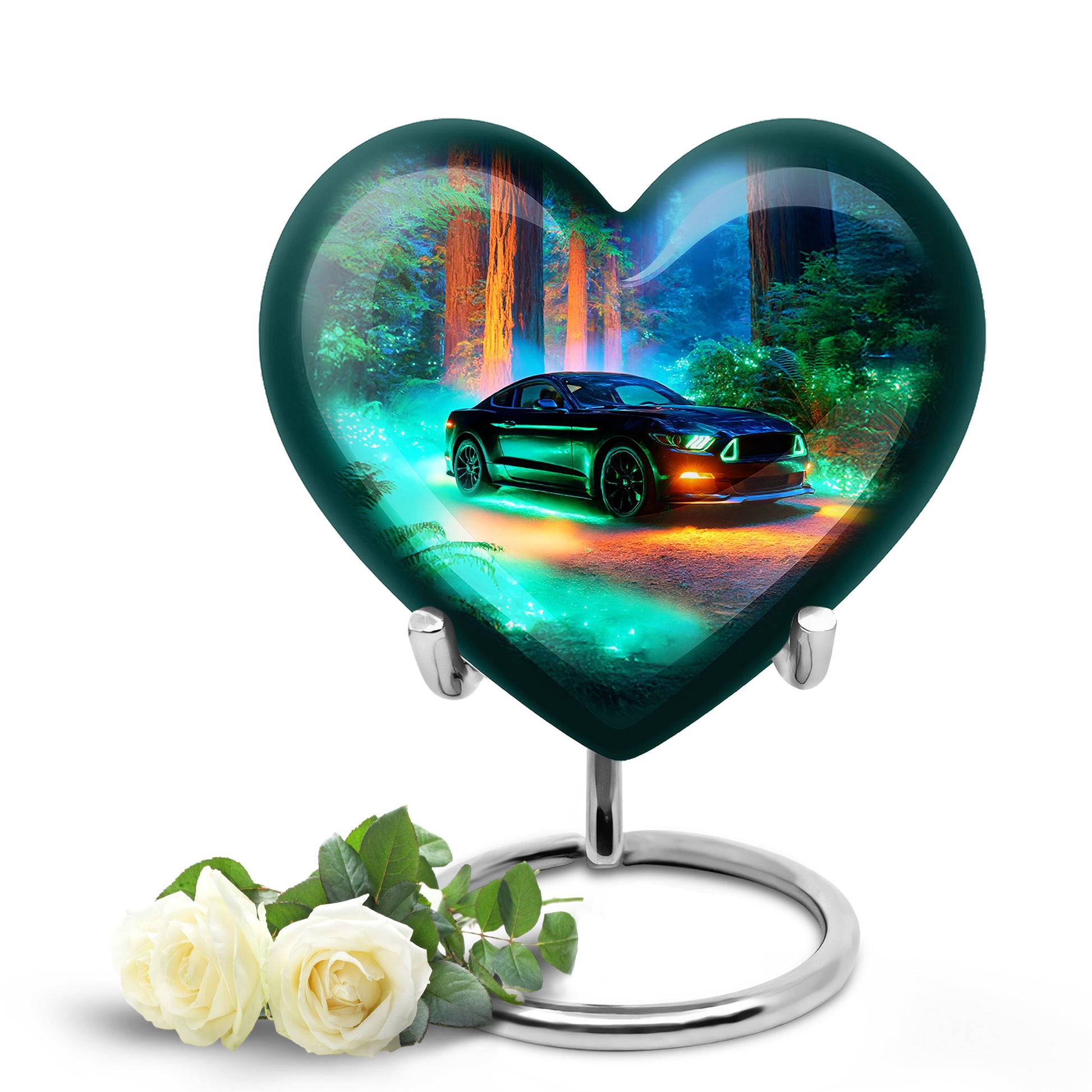 Blue Beloved Car Cremation Urns for Human Ashes - 10-inch, 200 cu in - Karyliz