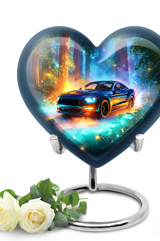 Regal Car Memorial Cremation Urns - Teal 10-inch, 200 cu in - Karyliz