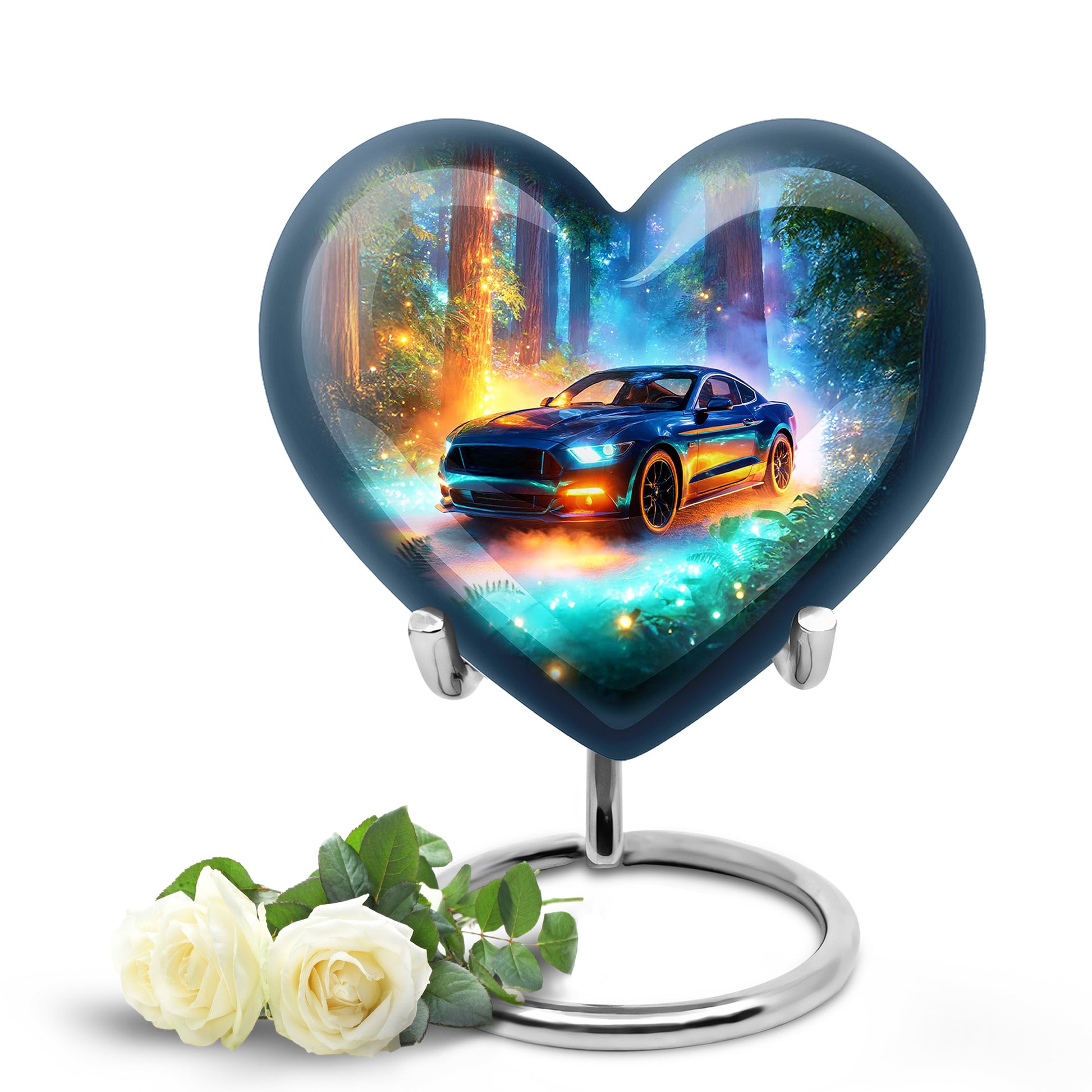 Regal Car Memorial Cremation Urns - Teal 10-inch, 200 cu in - Karyliz