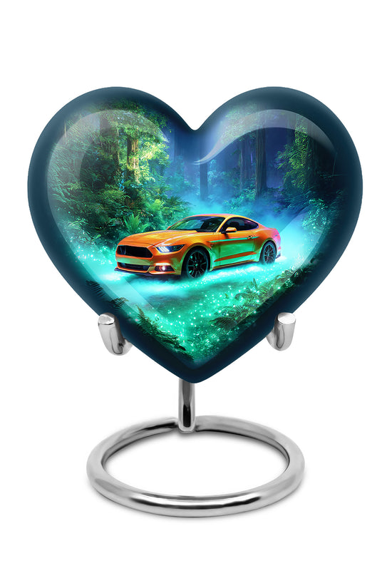 Remarkable Car Memorial Cremation Urns - Teal 10-inch, 200 cu in - Karyliz