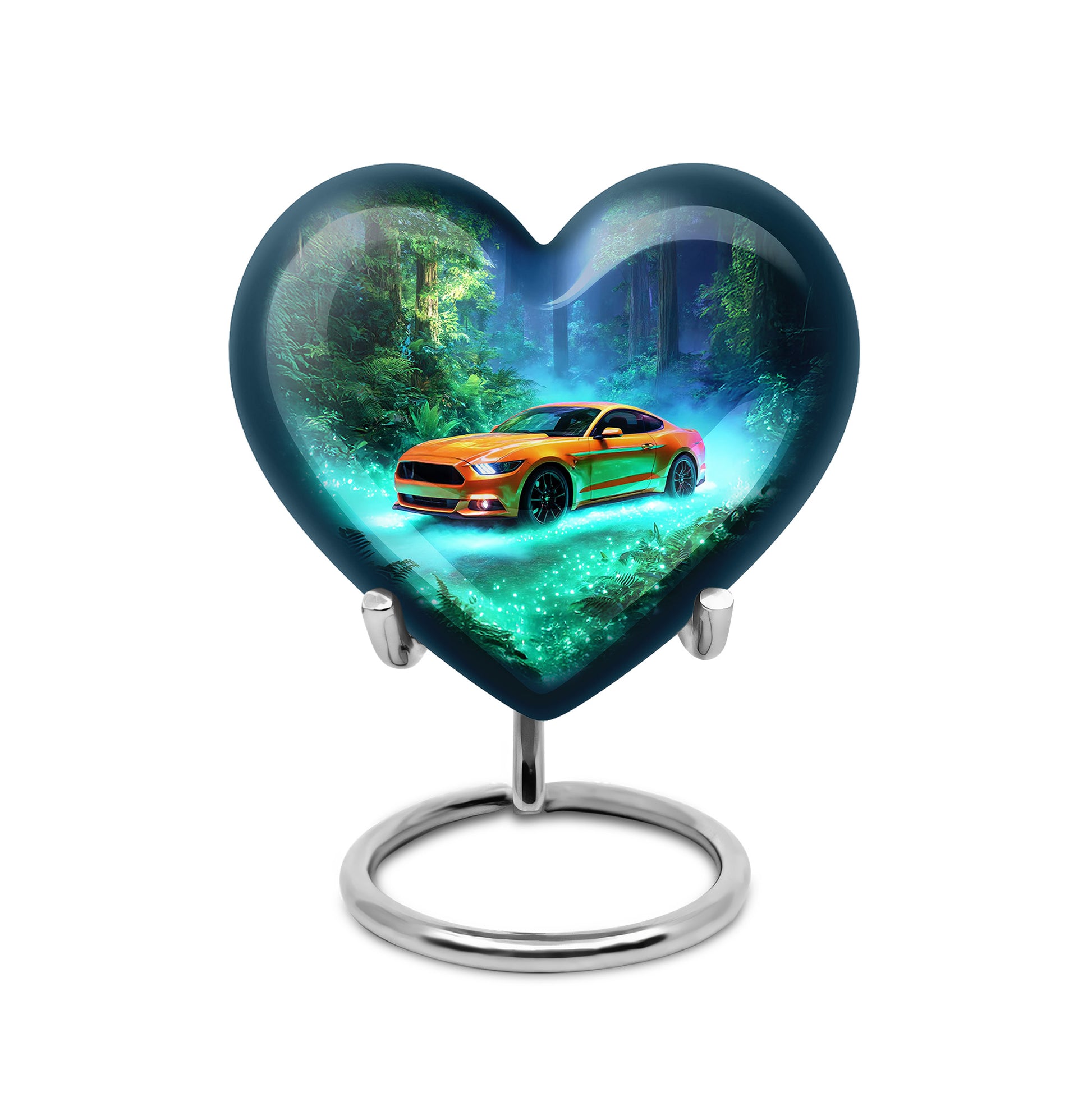 Remarkable Car Memorial Cremation Urns - Teal 10-inch, 200 cu in - Karyliz