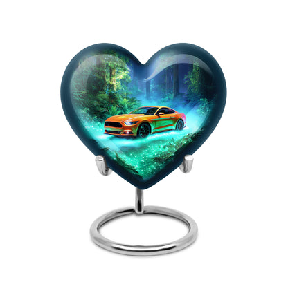 Remarkable Car Memorial Cremation Urns - Teal 10-inch, 200 cu in - Karyliz