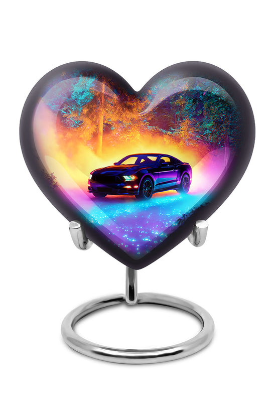 Personalized Magnificent Car Cremation Urns - Blue 10-inch, 200 cu in - Karyliz