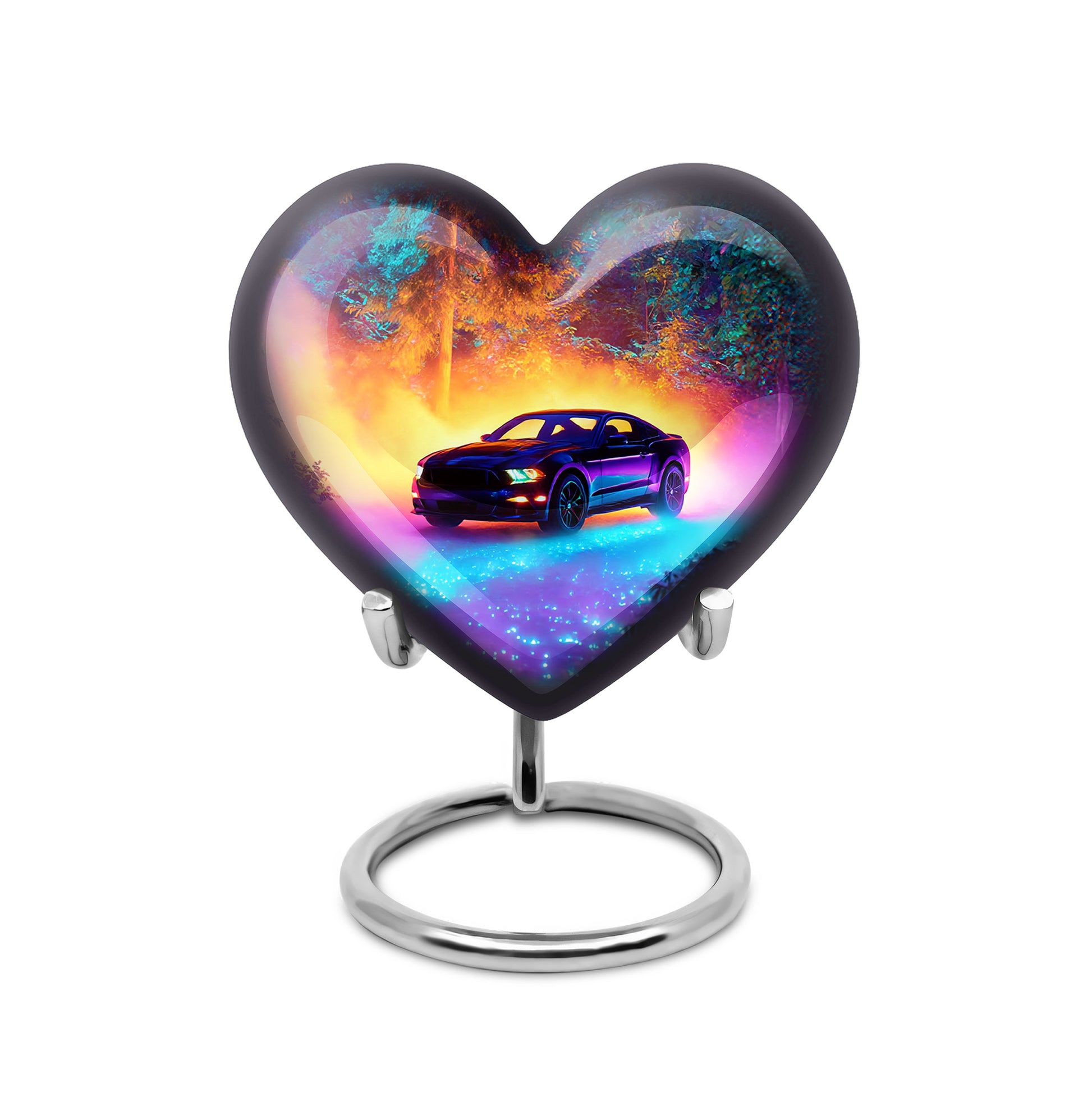 Personalized Magnificent Car Cremation Urns - Blue 10-inch, 200 cu in - Karyliz
