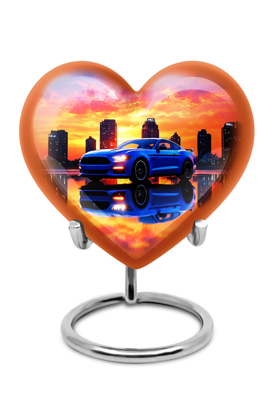 Personalized Purple Cherished Car Cremation Urns for Human Ashes - 10-inch, 200 cu in - Karyliz
