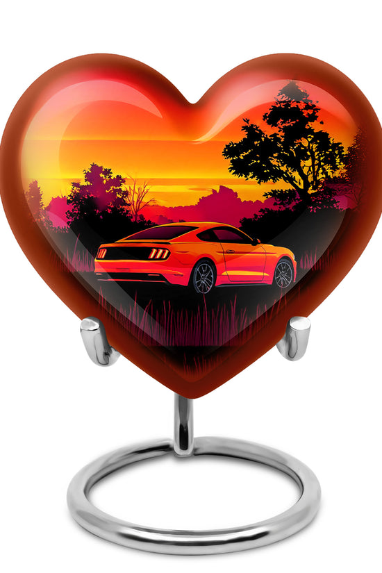 Red Car Cremation Urns - Opulent Homage 10-inch, 200 cu in - Karyliz