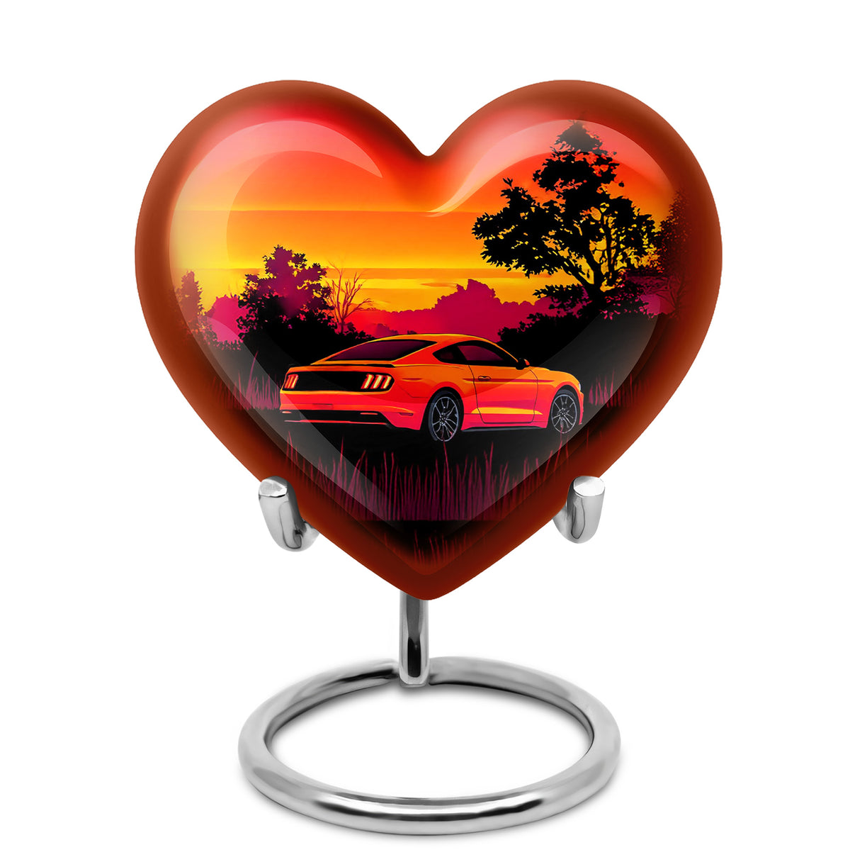 Red Car Cremation Urns - Opulent Homage 10-inch, 200 cu in - Karyliz