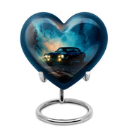 Blue Car Tribute Cremation Urns for Human Ashes - 10-inch, 200 cu in - Karyliz