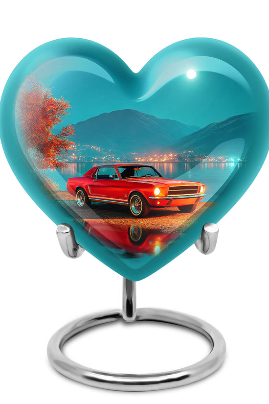 Teal Beloved Car Cremation Urns for Human Ashes - 10-inch, 200 cu in - Karyliz