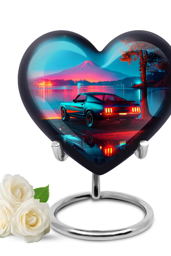Divine Blue Car Cremation Urn for Ashes - 10-inch, 200 cu in - Karyliz