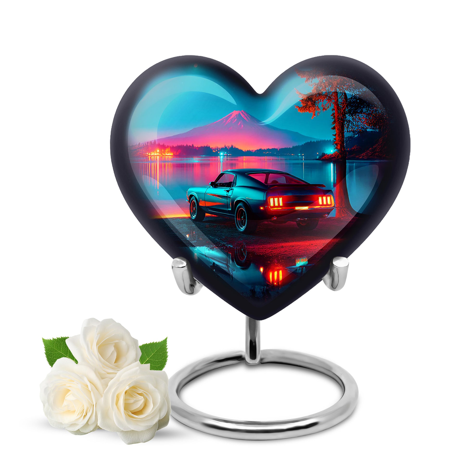 Divine Blue Car Cremation Urn for Ashes - 10-inch, 200 cu in - Karyliz