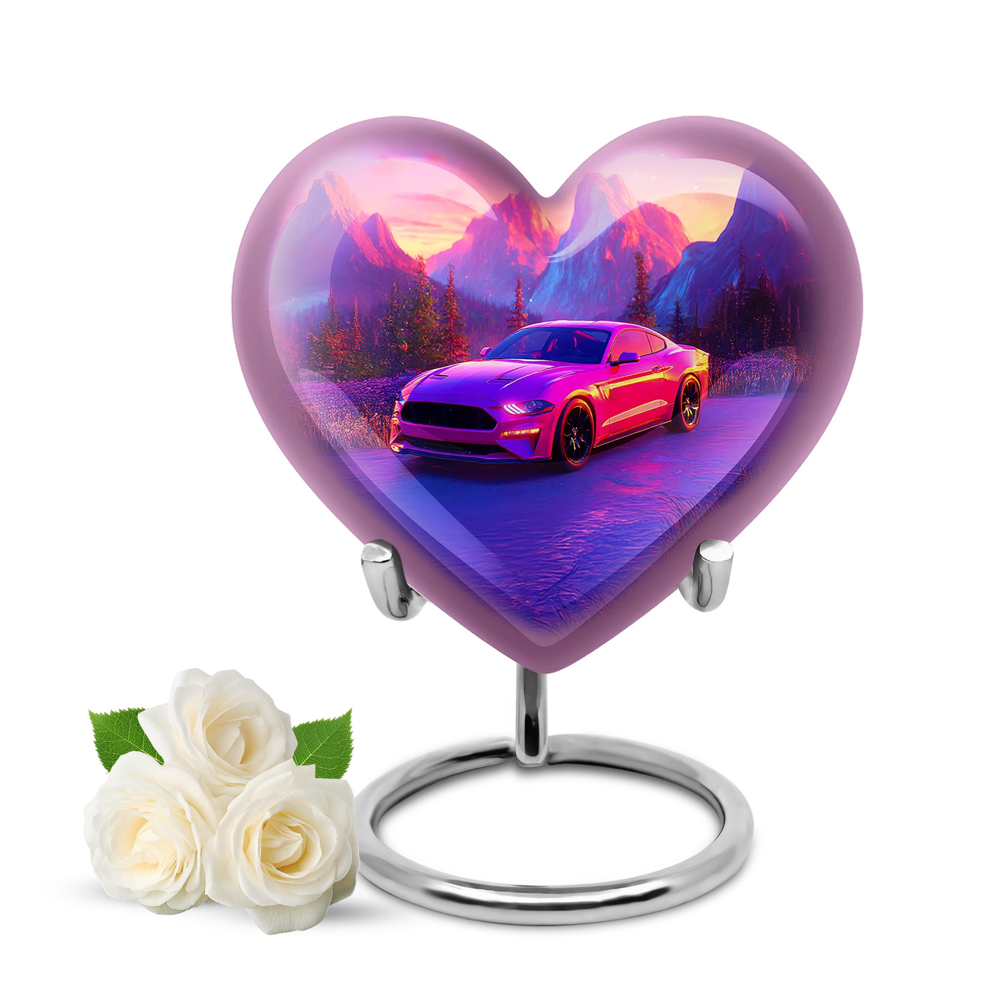 Harmonious Car Cremation Urns for Human Ashes - Pink 10-inch - Karyliz