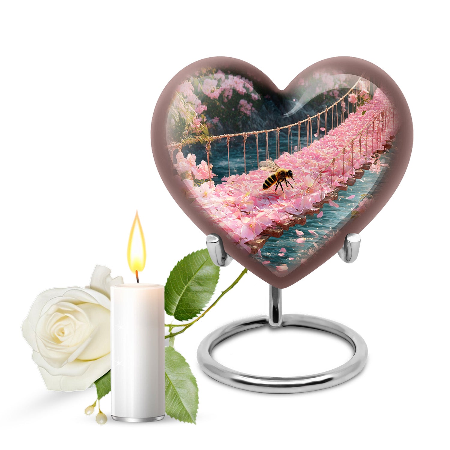Distinguished Gold Bee Cremation Urn for Ashes - 10-inch, 200 cu in - Karyliz