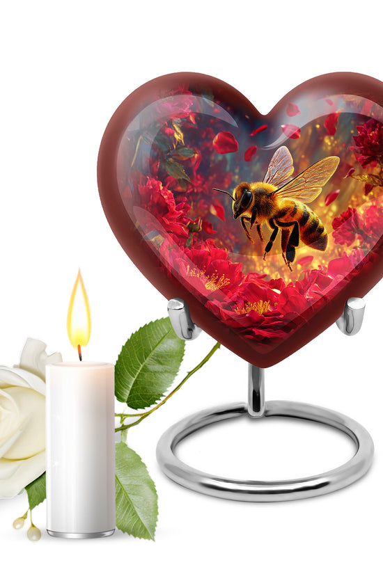 Everlasting Pink Bee Beacon Urn for Human Ashes - 10-inch, 200 cu in - Karyliz
