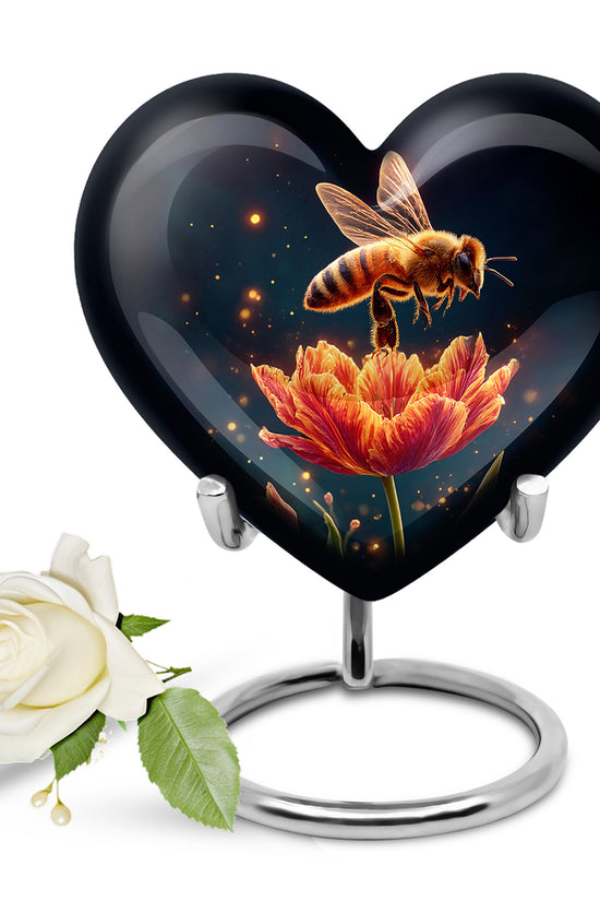 Personalized Black Bee Cremation Urns for Ashes - Enchanting 10-inch - Karyliz
