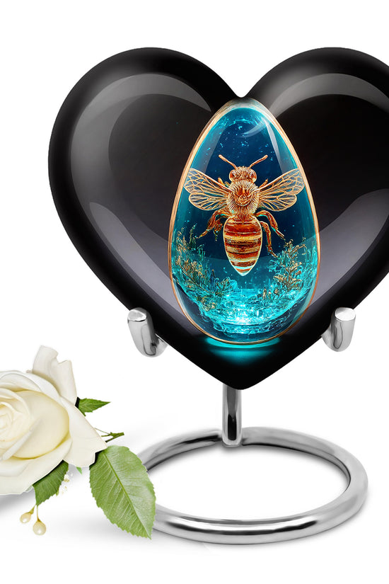 Blessed Bee Cremation Urns for Human Ashes - Black 10-inch - Karyliz