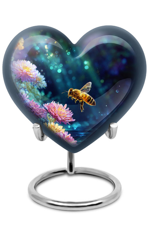 Sublime Bee Cremation Urns for Human Ashes - Black 10-inch - Karyliz