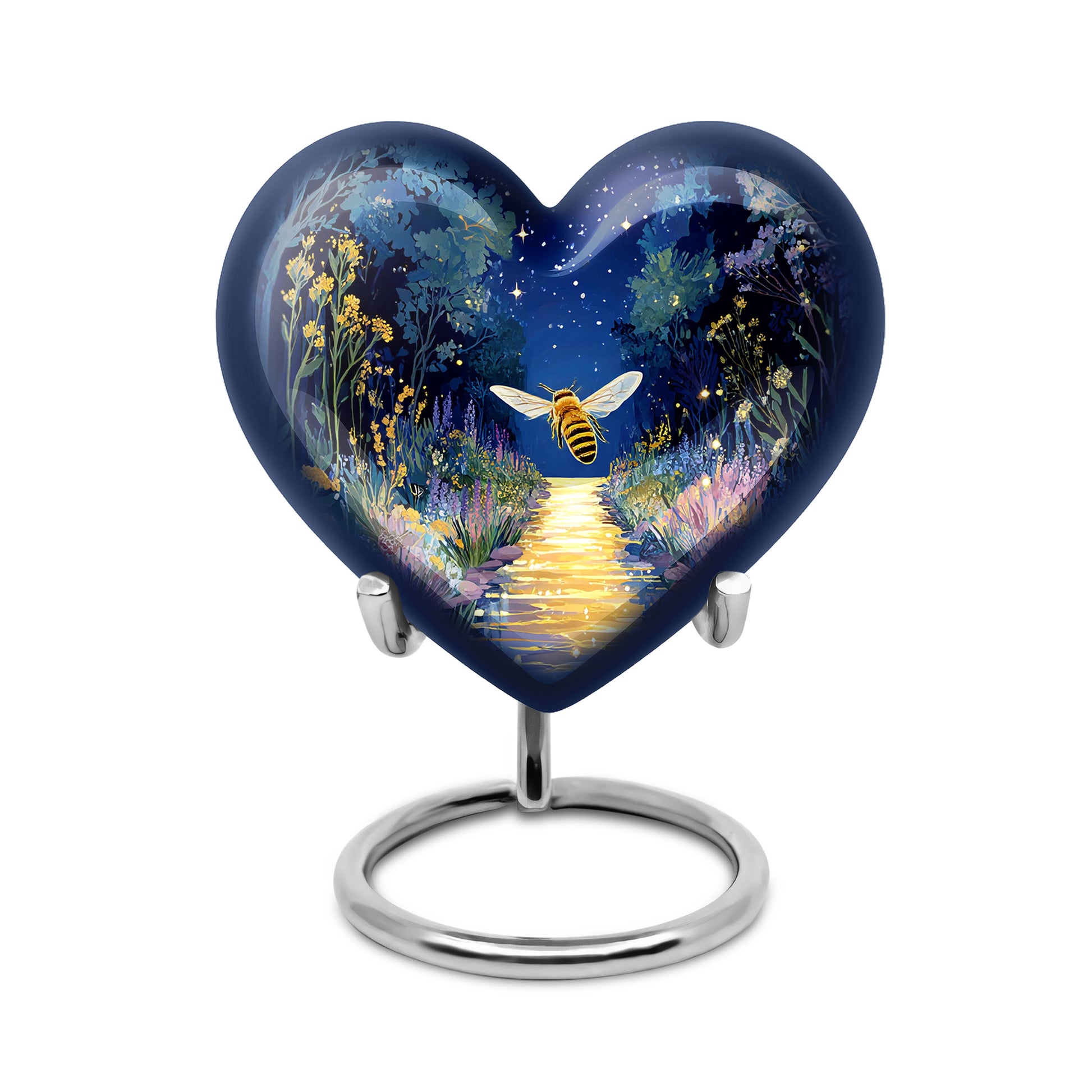 Harmonious Bee Cremation Urns for Human Ashes - Blue 10-inch - Karyliz