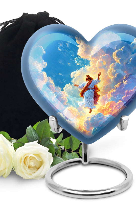 Jesus Peaceful Cremation Urn - Christian Urn For Adult Ashes