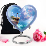 Jesus Memorial Urn - Beautiful Ocean Funeral Urn For Human Ashes