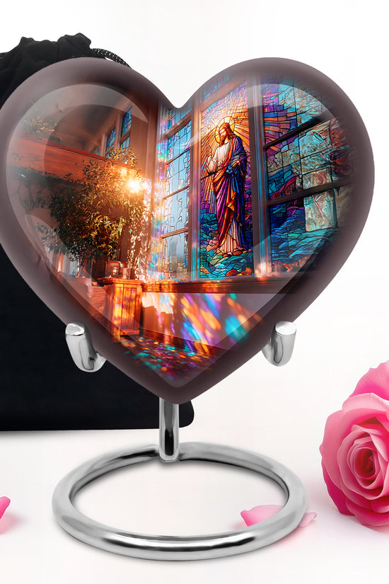 Beautiful Church Memorial Urn - Divine Heaven Light Urn For Burial