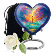 Jesus Divine Light Ocean Urn - Heavenly Sky Cremation Urn For Human Ashes