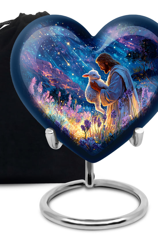 Spiritual Jesus Funeral Urn - Christian Memorial Urn For Loved Ones