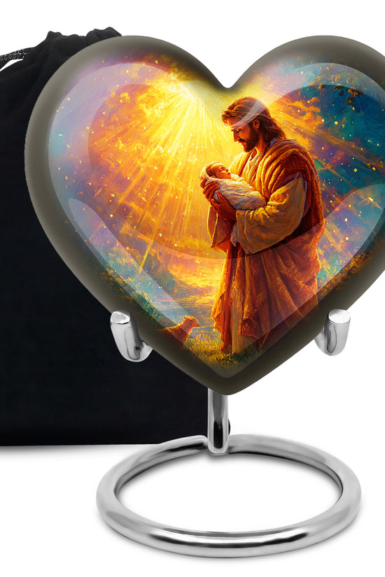 Loving Jesus Funeral Urn - Divine Light Cremation Urn For Adult Ashes