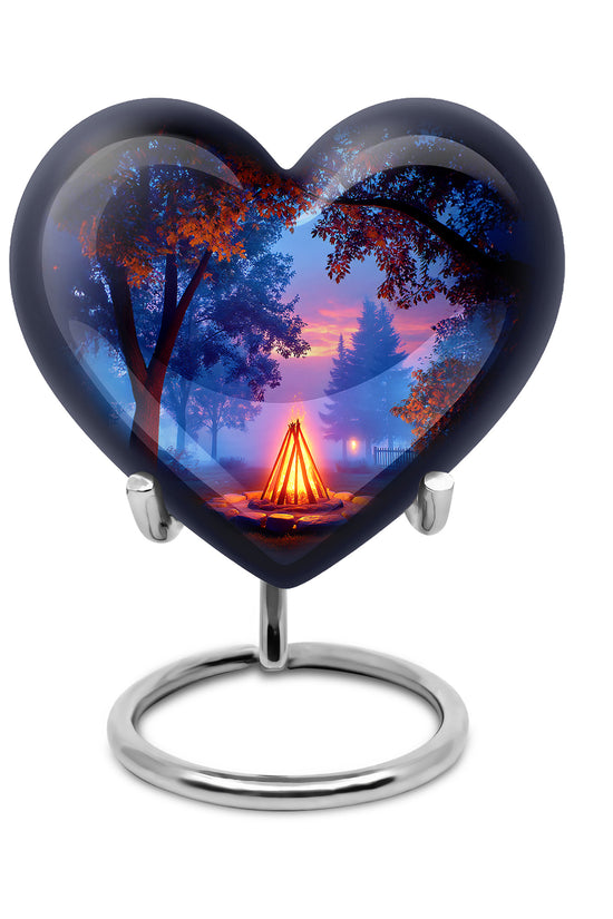 Black Venerable Campfire Cremation Urns for Human Ashes - 10-inch, 200 cu in - Karyliz