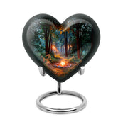 Black Resounding Campfire Memorial Urn for Ashes - 10-inch, 200 cu in - Karyliz