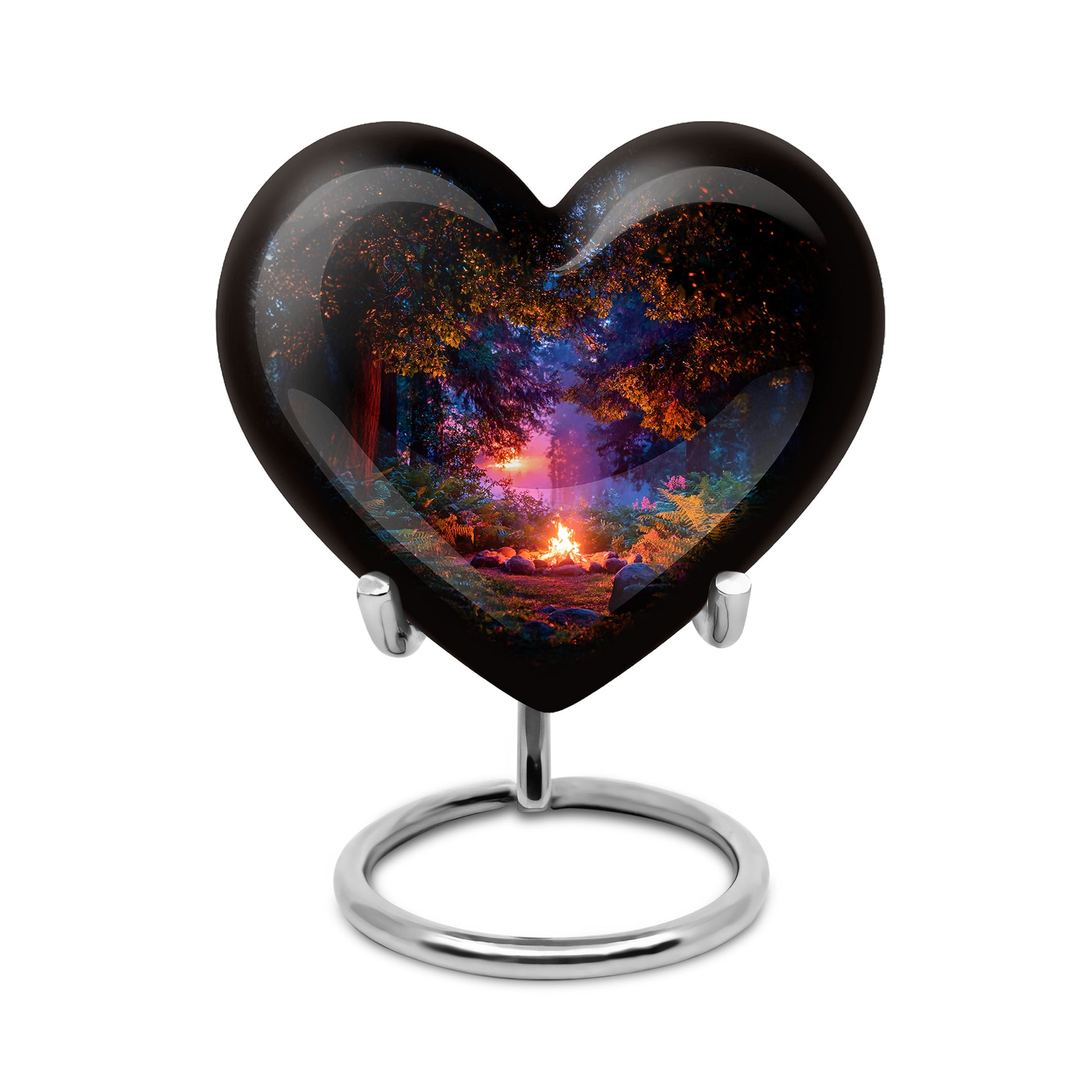 Black Campfire Cremation Urns - Imperial Blessing 10-inch, 200 cu in - Karyliz