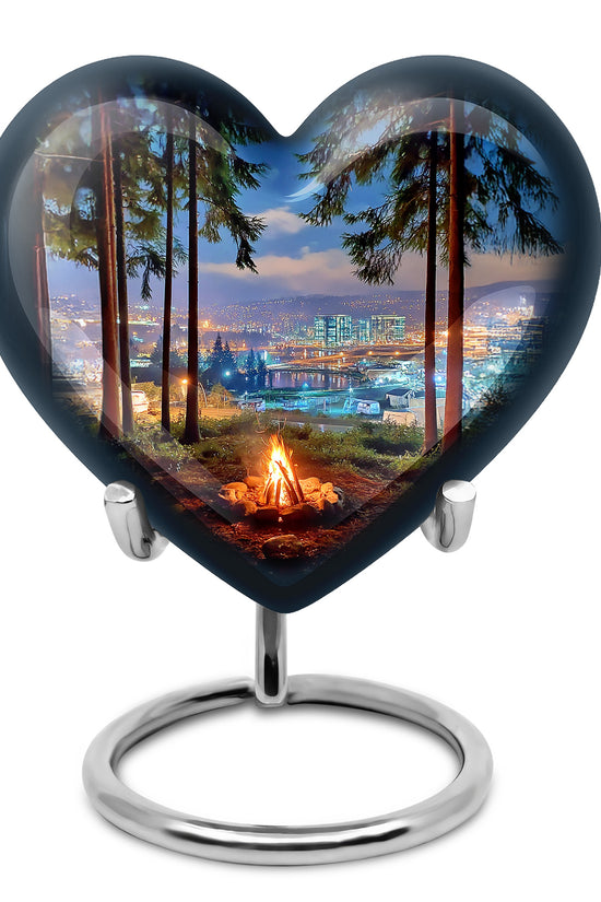 Blue Campfire Cremation Urns - Imperial Memorial 10-inch, 200 cu in - Karyliz