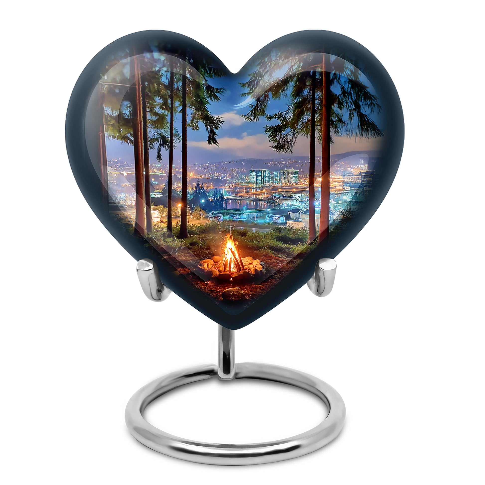 Blue Campfire Cremation Urns - Imperial Memorial 10-inch, 200 cu in - Karyliz