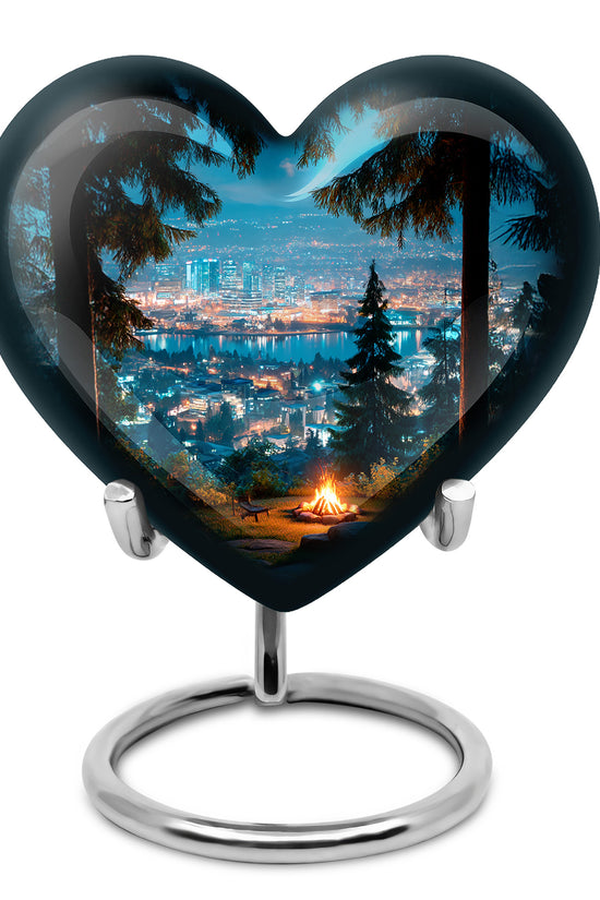 Hallowed Campfire Cremation Urns for Human Ashes - Blue 10-inch - Karyliz