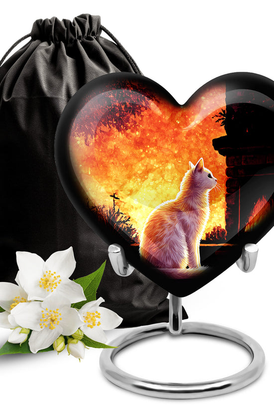 Cat Memorial Urn - Sunset Pet Memorial Urn For Ashes