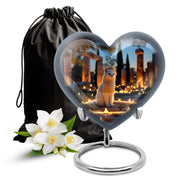 Cat Tribute Funeral Urn - Candle Theme Pet Cremation Urn For Ashes