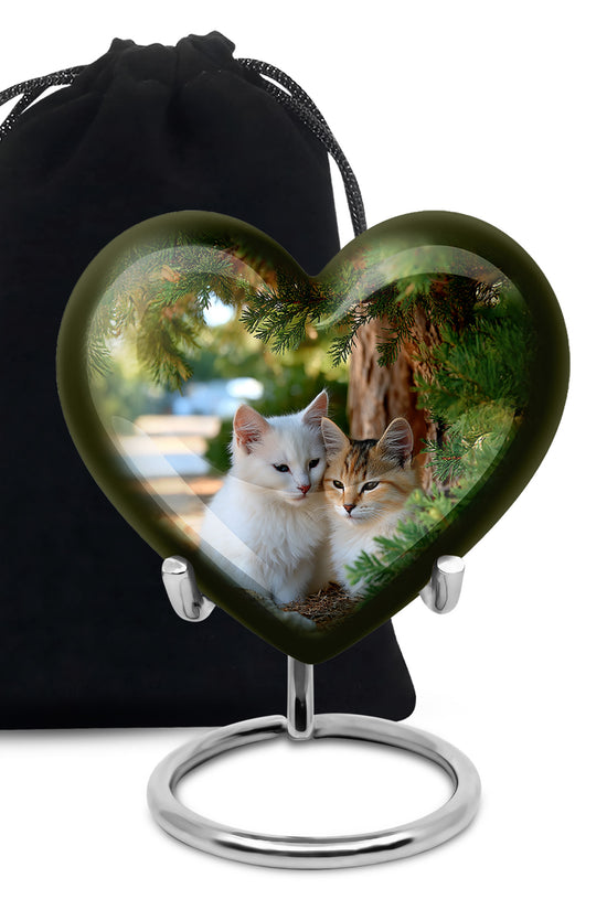 Cat Funeral Urn - Couple Cremation Urn For Pet Ashes