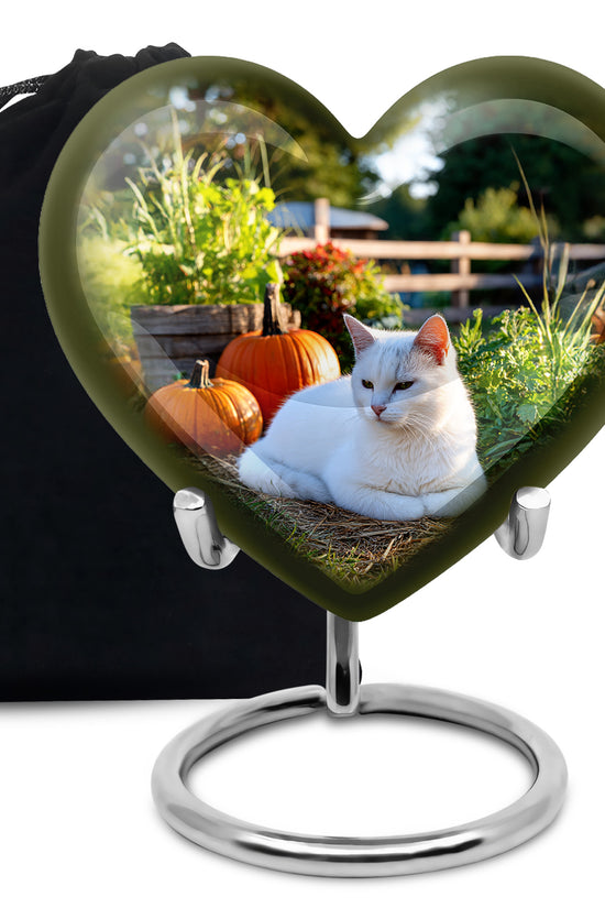 White Persian Cat Cremation Urn - Beautiful Theme Cremation Urn For Ashes