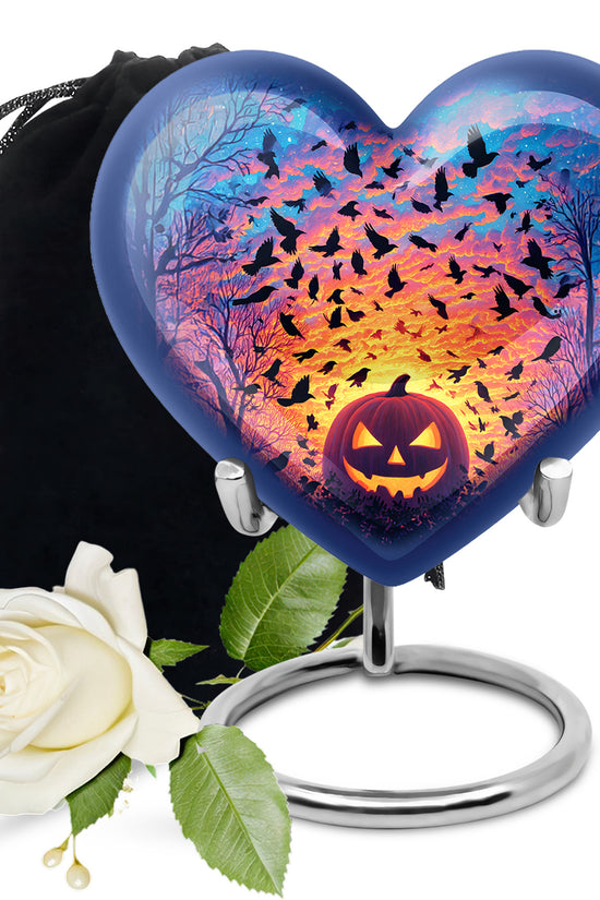 Halloween Theme Memorial Urn For Ashes - Decorative Halloween Cremation Urn