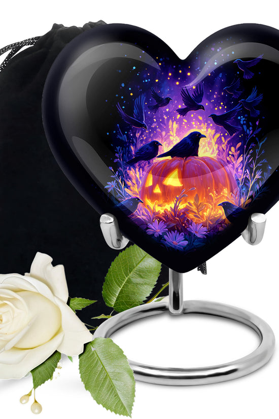 Raven Bird Memorial Urn - Fantasy Halloween Urn For Adult Ashes