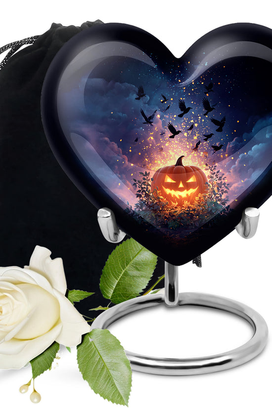 Halloween Crow Funeral Urn – Decorative Ashes Urn For Adult Ashes