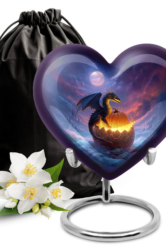 Mystic Dragon Memorial Urn - Halloween Theme Cremation Urn For Burial