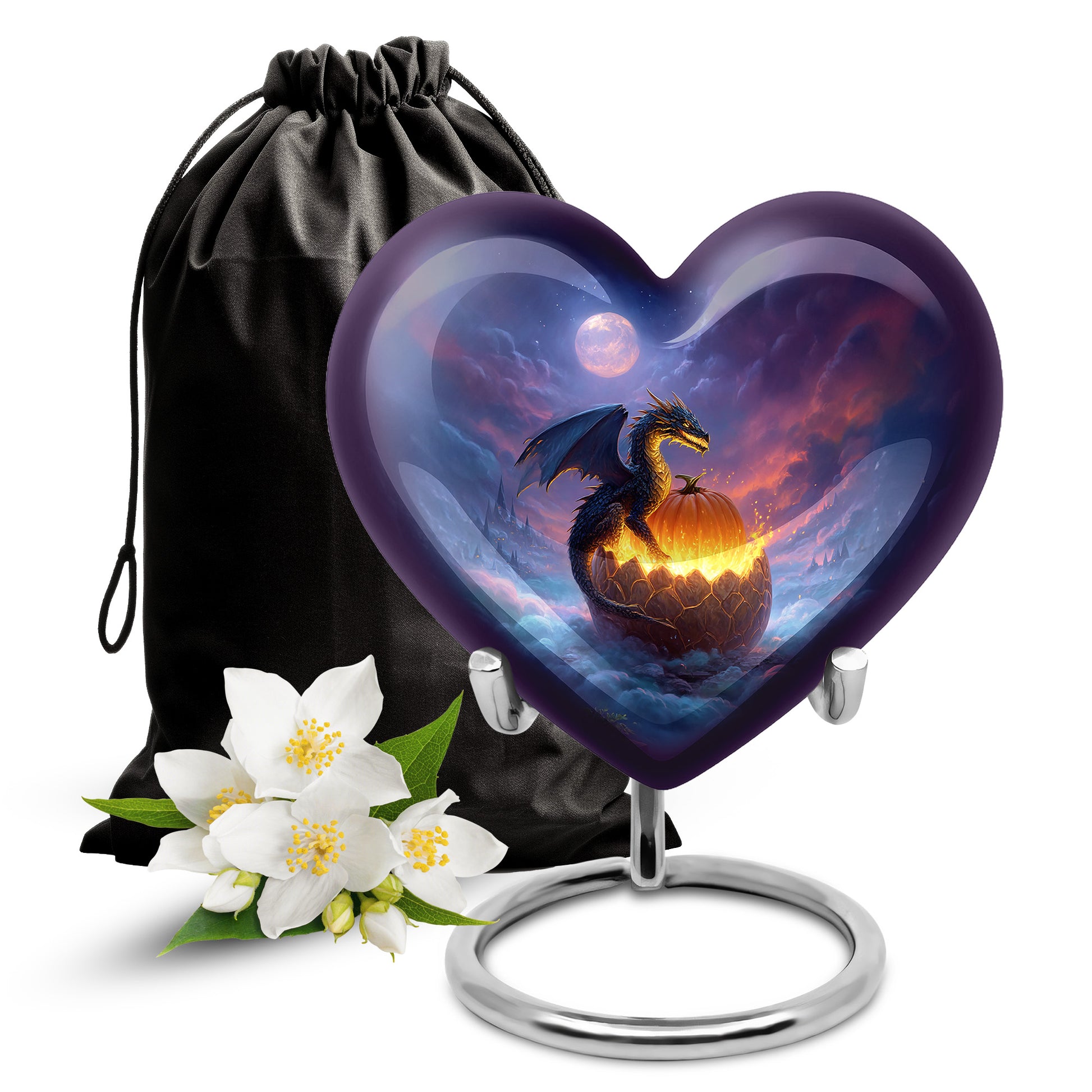 Mystic Dragon Memorial Urn - Halloween Theme Cremation Urn For Burial