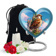 Sparrow & Castle Cremation Urn - Decorative Aluminium Urn for Human Ashes