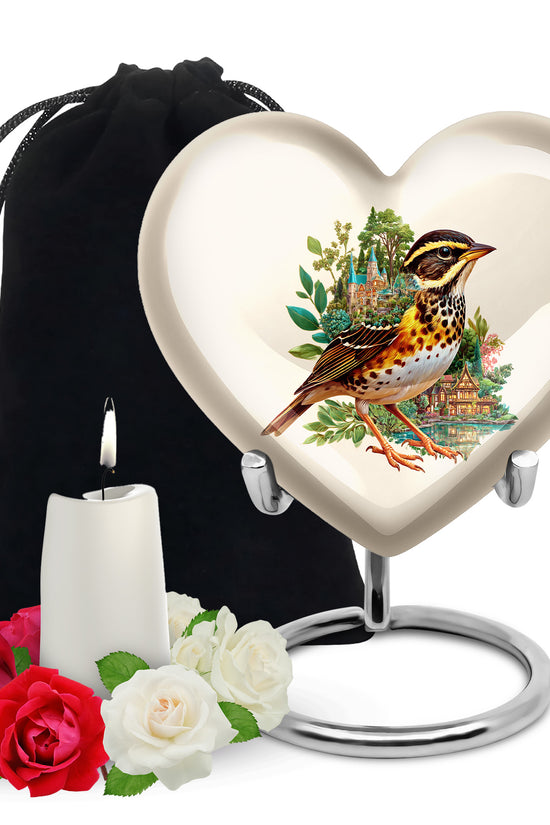 Nature Village Bird Urn - Artistic Funeral Urn for Dad & Mom