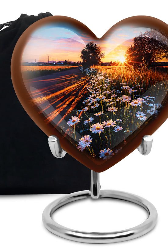 Scenic Daisy Memorial Urn - Sunset Memorial Urn For Human Ashes